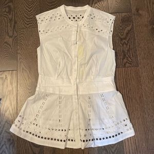 Catherine Malendrino Detailed Top, 10, NWT